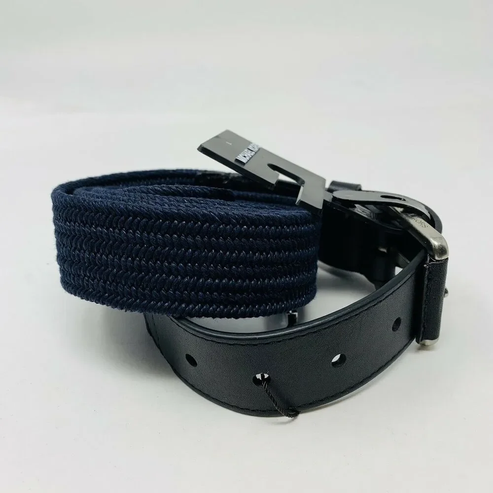 New Michael Kors‎ Mens Sz Large Belt Blue Roller Buckle Belt NWT